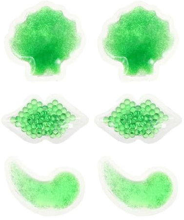 Gatuida 6stücke Wiederverwendbare Gel-kühlpacks Und Hot-cold-therapie Wickel Für Augen Lippen Wärme Kältetherapie Zur Schmerzlinderung Und Hautpflege Grün