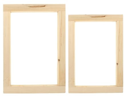 NUOBESTY Wiederverwendbarer Druckrahmen 2St Holzrahmen aus Drahtgeflecht Siebdrucksieb Siebdruckrahmen aus Holz Bilder DIY zubehör wiederverwendbarer Siebrahmen Haushalt Bildschirmrahmen