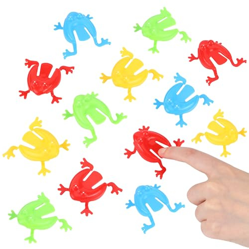 JSMTKJ 30 Stücke Springen Frosch Spielzeug Frosch Hüpf Spiel | Finger Drücken Spielzeug Prellen für Geburtstag Party Favors Ostern Goody Bag Füllstoffe (Zufällig Farbe)