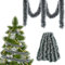 Guirnalda de Navidad de 10 m, Decoración de Abeto Con Nieve, Verde y Blanco, para Bodas, Exteriores e Interiores