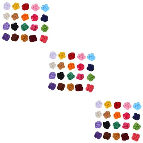 STOBAZA 60stücke Filzrosen Bunte Dekorationsblumen Für Haarschmuck Scrapbooking Und Bastelprojekte Für Kreative Hochzeitsdekorationen Und Accessoires