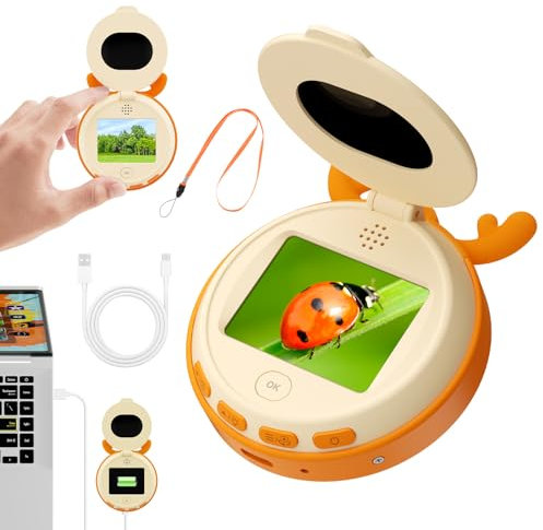 WADEO Microscopio per Bambini, [Scattare Foto e Registrare Video] [2.0 Schermo HD] Mini Portatile Microscopio Elettronico, Regalo Educativo per i 3-12 Anni