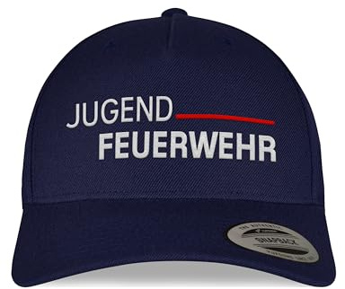 tshirtladen Snapback Cap – Jugendfeuerwehr Cap mit gesticktem Schriftzug – Basecap für Junge Einsatzkräfte & Vereinskleidung – ideal für Übungsdienst, Freizeit, Lager & Feuerwehrnachwuchs