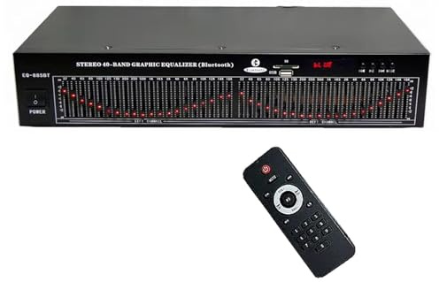 COYEUX Equalizzatore Stereo a 40 Bande, Controller di Effetti Audio digitali, Equalizzatore Hi-Fi per la casa, con Bluetooth, Telecomando, riduzione del Rumore, per Studio di Registrazione