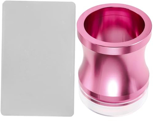OUNONA Strumento Decorazioni in Lega in per Multi-funzionale Alluminio Rosa Set Timbro Art Silicone Raschietto Pratico Colore Casuale Nail per Manicure Unghie