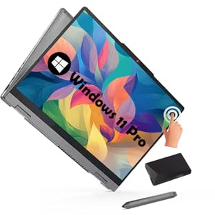 Lenovo Ideapad 5i Ordinateur portable tactile 2 en 1 avec stylet numérique | Intel Core 7 150U (>i7-1355U) | Écran tactile WUXGA 14 | Windows 11 Pro | Lecteur d'empreintes digitales, Ko rétroéclairé