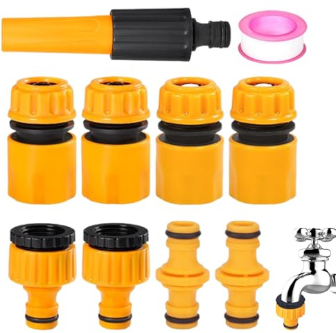 Ensemble de raccords pour tuyau de jardin - Réparation de tuyau de jardin | Connexion rapide anti-goutte pour irrigation | raccords et connecteurs résistants intempéries pour robinet d'arrosage