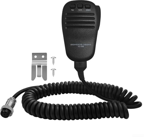 HpLive MH-31B8 - Radio a 8 pin, con cavo a spirale, per Yaesu FT-847/FT-920/FT-990/FTDX5000/FTDX9000 walkie-talkie, colore: Nero