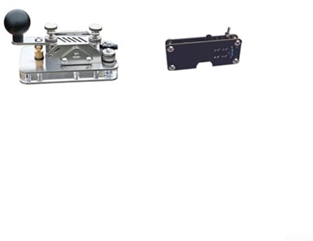 CW para llave de código Morse, acero inoxidable para máquina de entrenamiento de código morse, llave de práctica de telégrafo con estaciones de radio CW para una telégrafía confiable (C)
