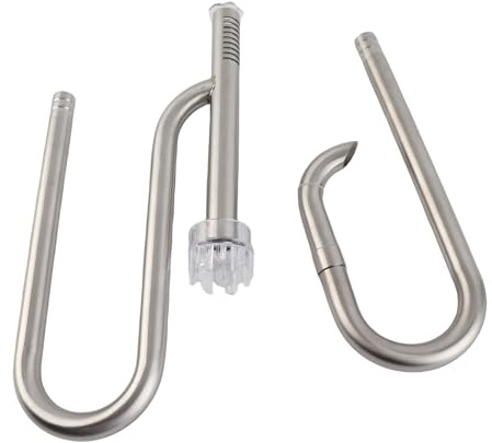 SENECESLI Aquarium Skimmer, Stainless Steel Inflow and Outflow Pipe Set with Surface Scum Removal, for Water Plant Tank and Fish Tank (16 oil removal film set)