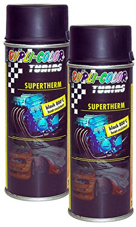 DUPLI_bundle 2X Dupli-Color SUPERTHERM Black 800°C Hitzefest 400ml 191794