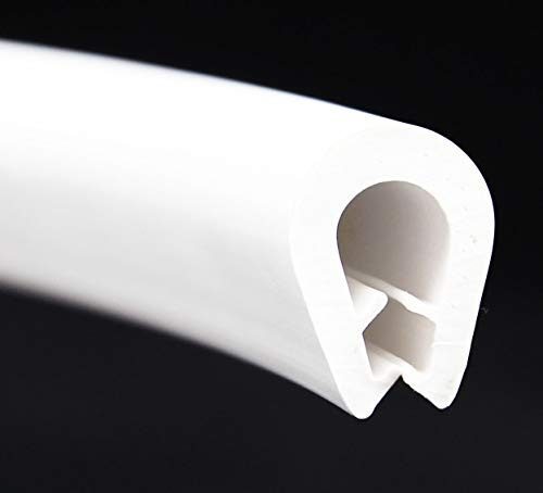SMI-Kantenschutz KS-TPE5-8W für 5-8mm TPE Weiß selbstklemmend ohne Kleber rostfrei ohne Metalleinlage- Kantenschutzprofil, Kederprofil, Kantenprofil für Autotüren, Bleche (1 m)