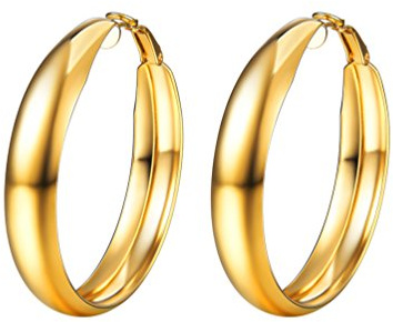 PROSTEEL Damen Creolen Ohrringe, Edelstahl 40mm/60mm Runde Kreis Kreolen Hoop Earrings einzigartiges Ohrschmuck Accessoire für Frauen Mädchen