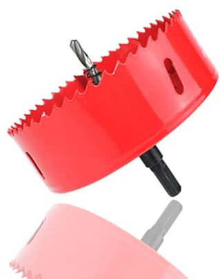 M42-Lochsäge, Bi-Metall, 15–200 mm Lochsägenzähne, Bohreraufsatz, Schneideöffner für Eisen Aluminium, Rohr, Kunststoff, Edelstahl, Metall, Holz, rot