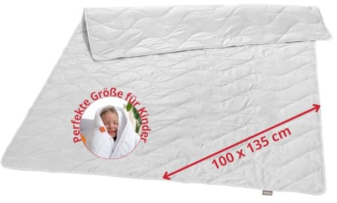 liebling Kinder Sommerdecke 100x135 cm, Wildseidendecke, Sommerbettdecke | leichte Kinderdecke, Seidendecke, Sommer Bettdecke, Kinderbettdecke 100x135cm, 100% Baumwolle, Made in EU, Waschbar