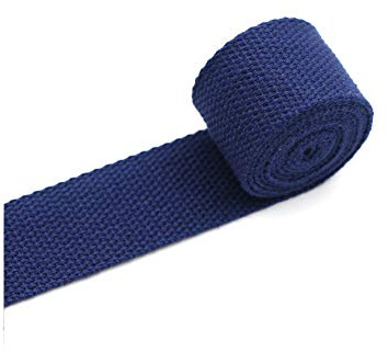 Aumey bomullsväv, sadelgjord väskhandtag, väskrem för tygväska klädsel väv, 198 cm (marinblå, bredd = 3,8 cm)