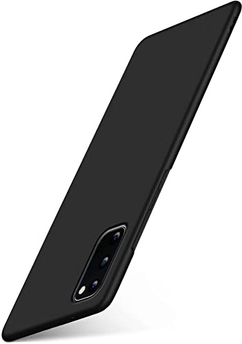moex für Samsung Galaxy S20 / S20 5G Hülle Ultra Dünn, Schutzhülle mit erhöhtem Kameraschutz, Slim Cover Hardcase Backcover, Dünnste Handyhülle Minimalistisch Alpha Case, Matt Schwarz