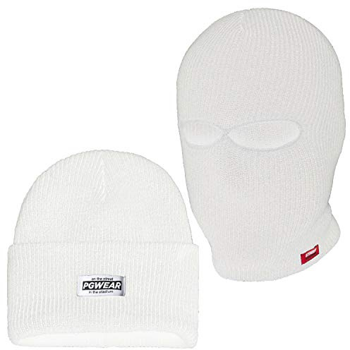 PGWEAR Mütze und Sturmhaube Troublemaker 2 in 1 weiß White