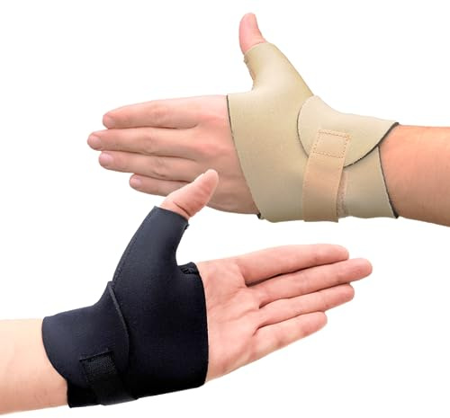Express Orthopaedic® - Medically Approved Neoprene Wrist & Thumb Support Wrap - Bilateral (Beige, SMALL - Wrist Circ:15-17cm)