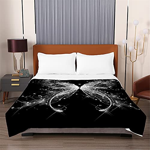 Oduo Moderna Colcha de Verano Colcha Bouti Colcha Acolchada para Cama Suave y Cómoda - Edredón Fresca Lavable para Primavera y Entretiempo Individual Matrimonio Infantil (Negro Brillante,230x280cm)
