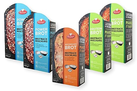 BIELMEIER KÜCHENMEISTER Brotbackmischung 5-teiliges Kennenlern-Set á 300 g