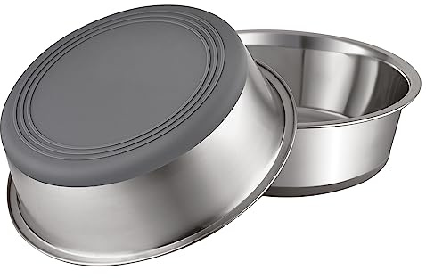 PEGYY11 Nonslip Stainless Steel Dog Bowls, 7.6 US Cup, 2 Count