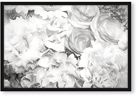 Pixxprint prachtvoller Blumenstrauss Kunst, Poster im Bilderrahmen, Format: 80x60cm, Kunstdruck gerahmt