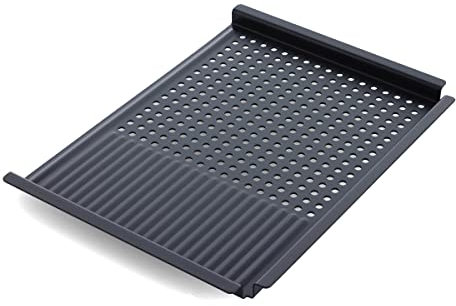 Merten & Storck Carbon Steel Vassoio Per Barbecue in Acciaio al Carbonio Pre-Stagionato, Grill, Cucina ll'aperto, Barbecue, Nero