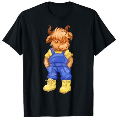 Farmer Farm Jeans Dungarees Children's Cow T-Shirt