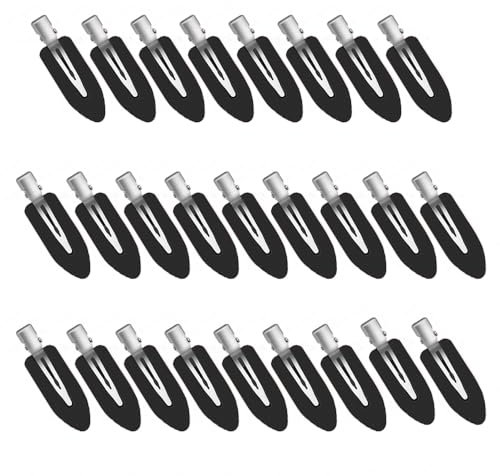 ZEVONDA 26 PCS Sin Pinzas para Cabello - Sin Pinzas para Cabello Dobladas Clips de Peinado para Niñas Horquillas para Niñas Mujeres (negro)