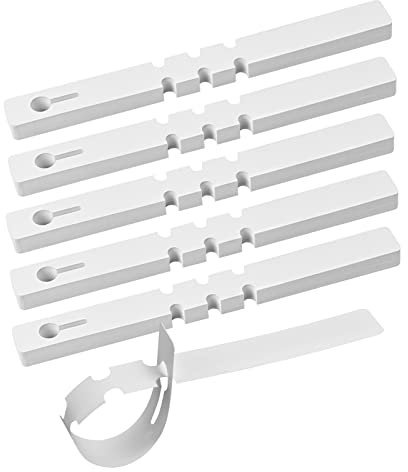 suchkawe 250 Pcs White Plastic Plant Tree Tags Lables, Garden Hanging Tags Plant Markers, Outdoor Waterproof Plant Markers, Wrap Around Nursery Garden Markers Loop Lock (White)