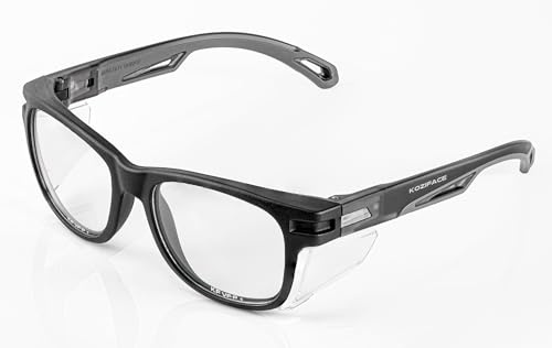 KOZIFACE E52 Anti-Fog Safety Glasses, ANSI Z87.1 Certified Eye Protection with Side Shields, Scratch-Resistant Clear Lens, Lightweight No-Slip Fit for Work, Lab, and DIY Indoor/Outdoor