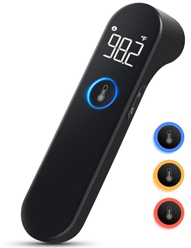 No-Touch Forehead Thermometer for Adults and Kids, Fast Accurate Baby Thermometer with Fever Alarm & Mute Mode - Take Quick Temperature Easily