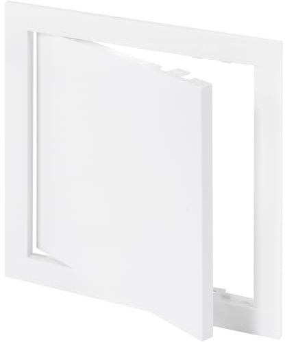 Vent Systems Panneau d'accès de plomberie en plastique blanc de 200 x 200 mm – Panneau d'accès en placoplâtre/cloison sèche pour espace sanitaire – Couverture de fil mural – Porte d'accès pour maison