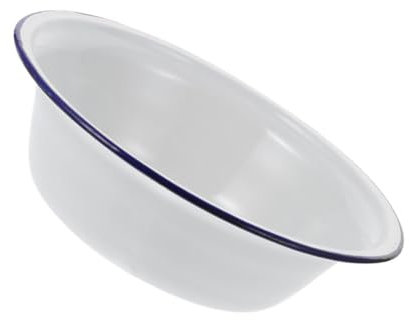 Alipis Vintage Enamel Basin Thickened Retro Soup Bowl for Kitchen Unique Household Enamel Washbasin Antique Kitchenware for Serving and Food Storage