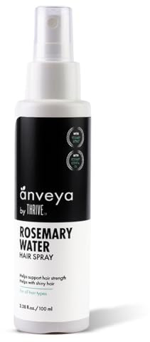 Anveya Rosemary Water Hair Spray | Natural Rose mary Extract, Rice Water & Hyaluronic Acid | Rosemary Water Spray for Hair Growth, Control & Hair Care | Hair Spume to Shine & nourish |100ml