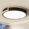 WOKNOS Plafon Led Techo, Plafón Negro 40cm, Lámpara de Techo con Madera para Dormitorio Salón Cocina Pasillo Comedor 4000K 36W