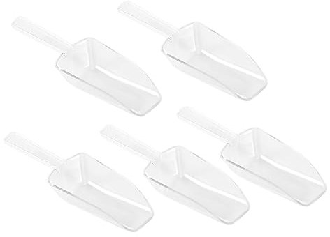Cabilock Pelles à Glace Miniatures Légères et Compactes en Plastique Transparent Lot de 10 Cuillères Doseuses Pratiques Cuisine et Station Desserts