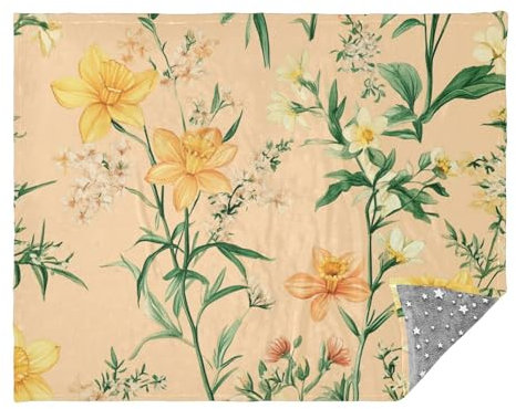 Cobija suave con flores de otoño para mujer, manta suave para sofá, manta de 50 x 70 pulgadas para adolescentes y niñas