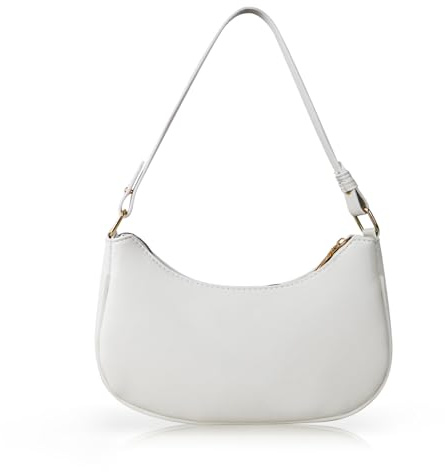 Energather Piccola borsa a tracolla, borsa a tracolla da donna in pelle PU, piccola borsa a tracolla da donna, elegante borsa a mezza luna con cerniera per appuntamenti, shopping, viaggi