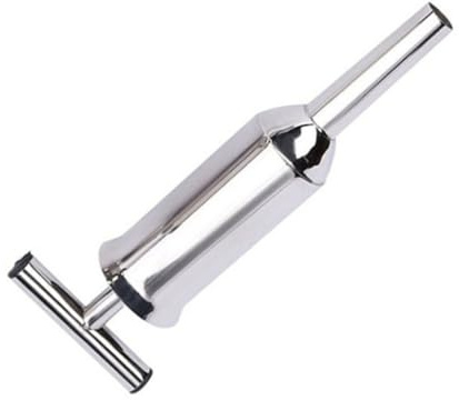 Sausage Stuffer Tube Making Sausage for Stainless Steel in Kitchen | Easy to Clean, Sturdy Stainless Steel Build, Fits Venison and Ground Beef, Silver Finish