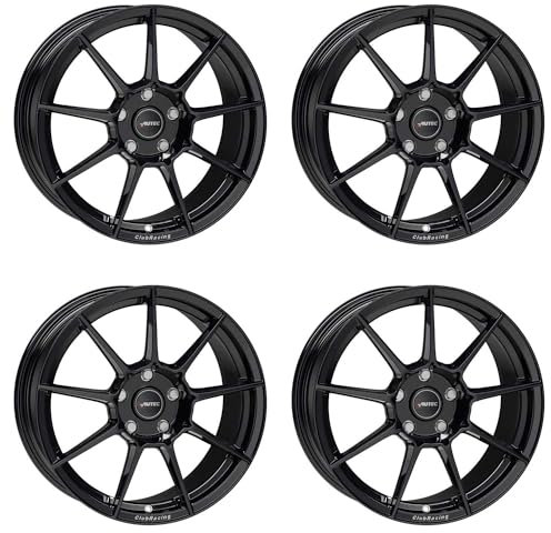 4x Autec Felgen CLUBRACING 8.5x18 ET35 5x112 Schwarz kompatibel mit Mercedes-Benz C B CLA GLA A SLK GLB SLC