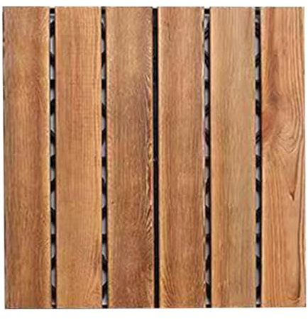 SPXMQSS Baldosas Exterior Madera, Azulejos de Click para Terraza, Antideslizante Entrelazadas Baldosas para Terraza, Balcón, Salón 30x30cm B 11PCS