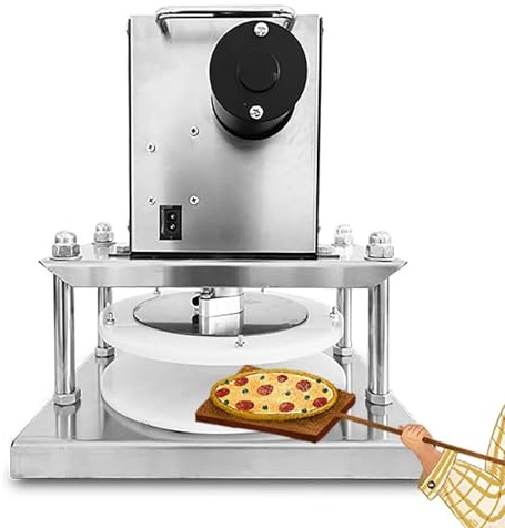 MObyat 25 Cm Electric Pizza Dough Press, Commercial Fully Automatic Dough Machine, Food Grade Non-stick Surface Technology, for Wraps, Egg-filled Pancakes