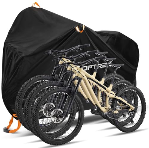 Bike Cover Waterproof Outdoor Storage for 1/2/3 Bikes, Bicycle Cover Rain Sun UV Dust Wind Proof with Storage Bag for Mountain Road Bike/Ebike(210D-S (170*60*85CM))