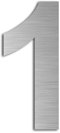 Kemanli 3in numéros de maison SUS304 inoxydable mat brossé résistant aux intempéries utilisation extérieure convient pour porte boîte aux lettres adhésif numéro de maison hauteur 75mm(Argent 3in1)