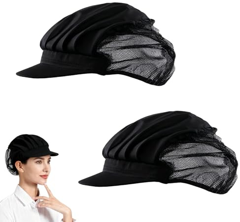 2 Stück Kochmütze Unisex,Kochmützen für Herren Damen,Kochhut,Kochmütze für Restaurants,Koch Mütze,Arbeitsmütze,Bäckermütze,Staubmütze,Professionel Kochmützen,Verstellbar Kochhut für Kopfbedeckung