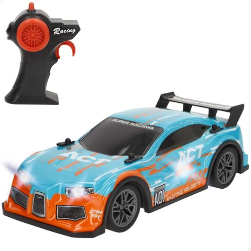 COLORBABY Speed & Go radiostyrd bil, skala 1:16, ljus och ljud, 6 riktningar, 2,4 GH.z, hastighet 8 km/h, räckvidd 25 meter, radiokontroll barn, bilar för barn, gåvor pojke 4 år (41332)
