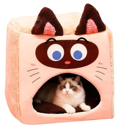 Casa per gatti – Tenda invernale in peluche per animali domestici, morbida casa per il sonno del gatto, per soggiorno, camera da letto, casa, appartamento, fattoria, garage