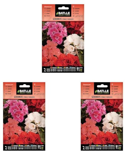 Semillas Batlle Geranios ZONALE Variados (Paquete de 3)